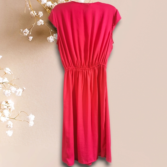 H&M Barbie Pink front zip summer dress sz2 - Picture 2 of 3